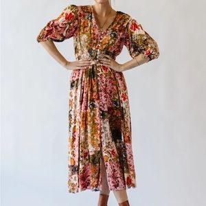 Piper & Scoot The Marlow Floral Maxi Dress in Patchwork Multi